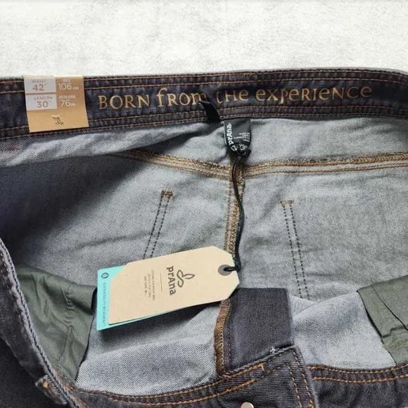 New men's 42x30 Prana Bridger lightweight jean in denim